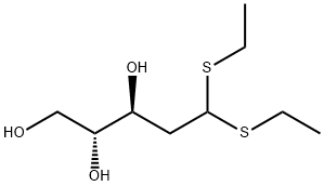 2-Deoxy-D-ribose diethyl thioacetal Struktur
