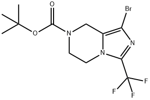 tert-butyl 1-bromo-3-(trifluoromethyl)-5H,6H,7H,8H-imidazo[1,5-a]pyrazine-7-carboxylate Structure