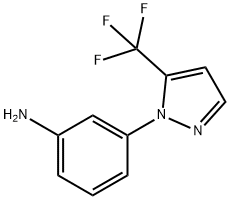 3-[5-(三氟甲基)-1H-吡唑-1-基]苯胺 结构式