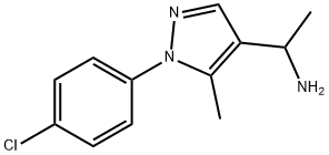 1-[1-(4-chlorophenyl)-5-methyl-1H-pyrazol-4-yl]ethan-1-amine 化学構造式
