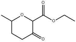 6-甲基-3-氧代四氢-2H-吡喃-2-甲酸乙酯 结构式