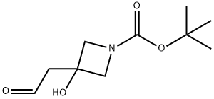 tert-butyl 3-hydroxy-3-(2-oxoethyl)azetidine-1-carboxylate 结构式