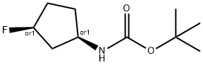 tert-butyl ((1S,3R)-3-fluorocyclopentyl)carbamate Struktur