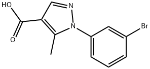1-(3-bromophenyl)-5-methyl-1H-pyrazole-4-carboxylic acid 化学構造式