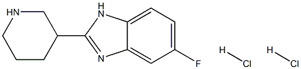 5-fluoro-2-piperidin-3-yl-1H-benzimidazole dihydrochloride Struktur