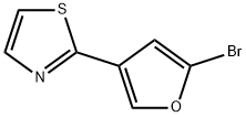 2-Bromo-4-(2-thiazolyl)furan, 1159815-26-5, 结构式