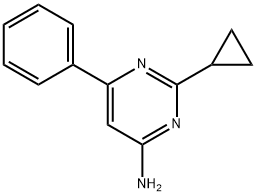 4-Amino-6-phenyl-2-cyclopropylpyrimidine 结构式