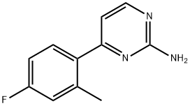 2-Amino-4-(4-fluoro-2-methylphenyl)pyrimidine Structure