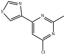 4-Chloro-2-methyl-6-(4-thiazolyl)pyrimidine 结构式