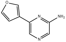 2-Amino-6-(3-furyl)pyrazine Structure