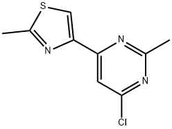 4-Chloro-2-methyl-6-(2-methyl-4-thiazolyl)pyrimidine 结构式