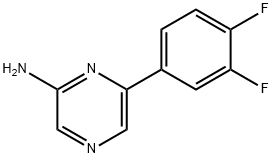 2-Amino-6-(3,4-difluorophenyl)pyrazine 结构式