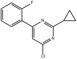 4-Chloro-6-(2-fluorophenyl)-2-cyclopropylpyrimidine Struktur