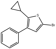 2-Bromo-5-(cyclopropyl)-4-phenylthiophene Structure