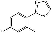 2-(4-Fluoro-2-methylphenyl)thiazole 结构式