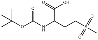 2-(Boc-amino)-4-(methylsulfonyl)butanoic acid 化学構造式