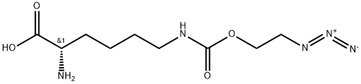 (2S)-2-amino-6-{[(2-azidoethoxy)carbonyl]amino}hexanoic acid Struktur
