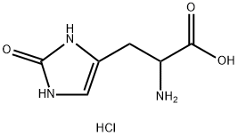 1H-Imidazole-4-propanoic acid, α-amino-2,3-dihydro-2-oxo-, hydrochloride (1:1) Struktur