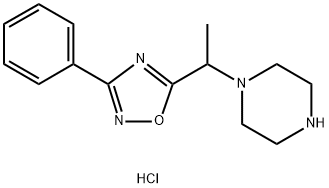 1-[1-(3-phenyl-1,2,4-oxadiazol-5-yl)ethyl]piperazine dihydrochloride Structure