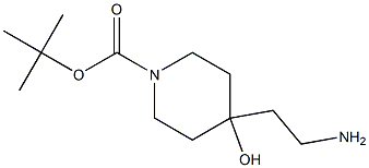 tert-Butyl 4-(2-aminoethyl)-4-hydroxypiperidine-1-carboxylate Structure