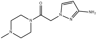 2-(3-氨基-1H-吡唑-1-基)-1-(4-甲基哌嗪-1-基)乙烷-1-酮, 1184515-96-5, 结构式