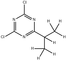 2,4-Dichloro-6-(iso-propyl-d7)-1,3,5-triazine Struktur
