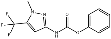 phenyl (1-methyl-5-(trifluoromethyl)-1H-pyrazol-3-yl)carbamate Struktur