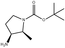 (2S,3S)-3-氨基-2-甲基吡咯烷-1-羧酸叔丁酯, 1192608-69-7, 结构式