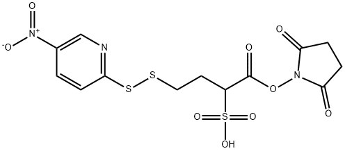 1-(2,5-二氧代吡咯烷-1-基氧基)-4-((5-硝基吡啶-2-基)二磺酰基)-1-氧代丁烷-2-磺酸 结构式