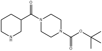 tert-butyl 4-(piperidine-3-carbonyl)piperazine-1-carboxylate Struktur
