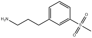 3-(3-(甲基磺酰基)苯基)丙-1-胺,1196151-86-6,结构式