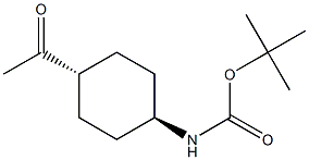 (反式-4-乙酰环己基)氨基甲酸叔丁酯 结构式