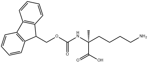 (2S)-6-amino-2-({[(9H-fluoren-9-yl)methoxy]carbonyl}amino)-2-methylhexanoic acid Struktur