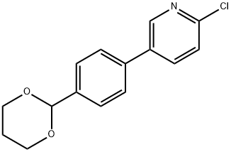 5-(4-(1,3-Dioxan-2-yl)phenyl)-2-chloropyridine Structure