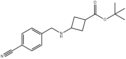 tert-Butyl 3-(4-cyanobenzylamino)cyclobutanecarboxylate Structure