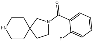 (2,8-Diaza-spiro[4.5]dec-2-yl)(2-fluoro-phenyl)methanone Struktur