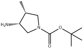 tert-butyl (3R,4R)-3-aMino-4-Methylpyrrolidine-1-carboxylate Struktur