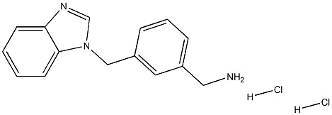 {3-[(1H-1,3-benzodiazol-1-yl)methyl]phenyl}methanamine dihydrochloride Struktur