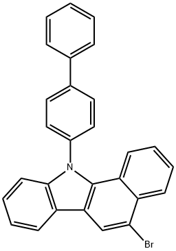 11-([1,1'-biphenyl]-4-yl)-5-bromo-11H-benzo[a]carbazole,1210469-50-3,结构式