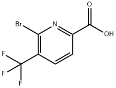6-溴-5-(三氟甲基)吡啶甲酸, 1211537-01-7, 结构式
