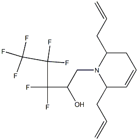 1-[2,6-diallyl-3,6-dihydro-1(2H)-pyridinyl]-3,3,4,4,5,5,5-heptafluoro-2-pentanol Struktur