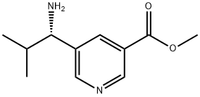 METHYL 5-((1S)-1-AMINO-2-METHYLPROPYL)PYRIDINE-3-CARBOXYLATE 结构式