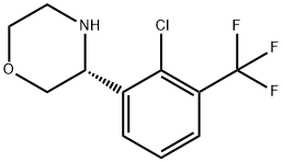 (3R)-3-[2-CHLORO-3-(TRIFLUOROMETHYL)PHENYL]MORPHOLINE 结构式
