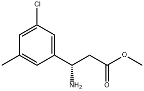 METHYL (3S)-3-AMINO-3-(5-CHLORO-3-METHYLPHENYL)PROPANOATE,1213121-19-7,结构式