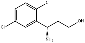 (3S)-3-AMINO-3-(2,5-DICHLOROPHENYL)PROPAN-1-OL 结构式
