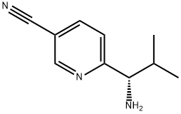 (S)-6-(1-amino-2-methylpropyl)nicotinonitrile,1213146-86-1,结构式