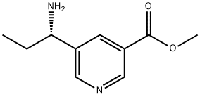 METHYL 5-((1S)-1-AMINOPROPYL)PYRIDINE-3-CARBOXYLATE 结构式