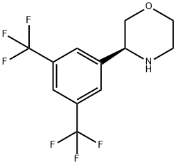 (3S)-3-[3,5-BIS(TRIFLUOROMETHYL)PHENYL]MORPHOLINE 结构式