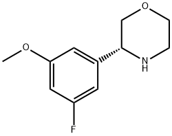 (3R)-3-(3-FLUORO-5-METHOXYPHENYL)MORPHOLINE,1213463-59-2,结构式