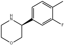 (3S)-3-(3-FLUORO-4-METHYLPHENYL)MORPHOLINE 结构式